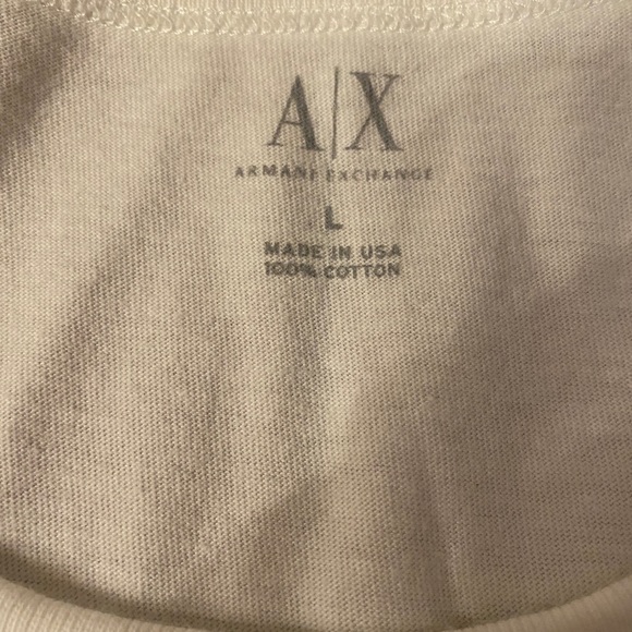 Armani Exchange Large Icon Logo Short-Sleeve Tee Red Material Sown for Letters - Picture 7 of 11